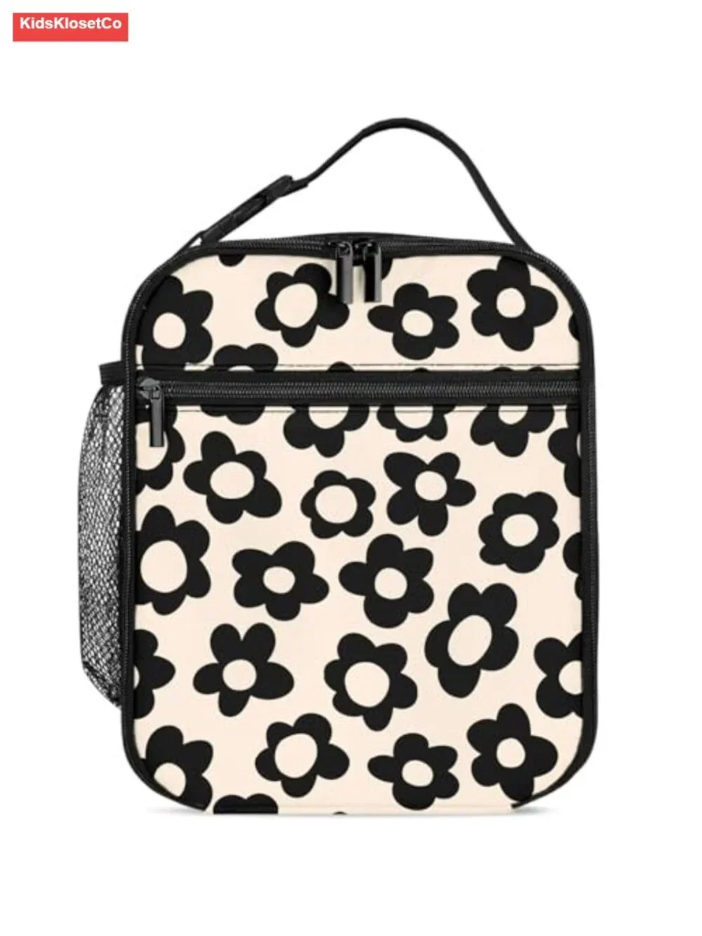 Insulated Lunch Bag Reusable Cooler Tote with Cup Holder Oxford Cloth